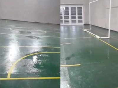 El Polideportivo de Vista Alegre sufrió filtraciones a meses de haber sido inaugurado