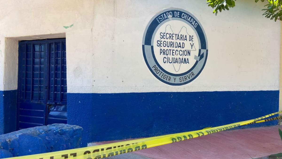 Destacamento de la policía estatal en el municipio de Chiapa de Corzo