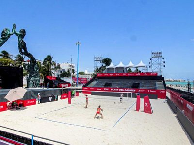 Playa del Carmen viola leyes ambientales en Mundial de Voleibol y le perdonan la multa