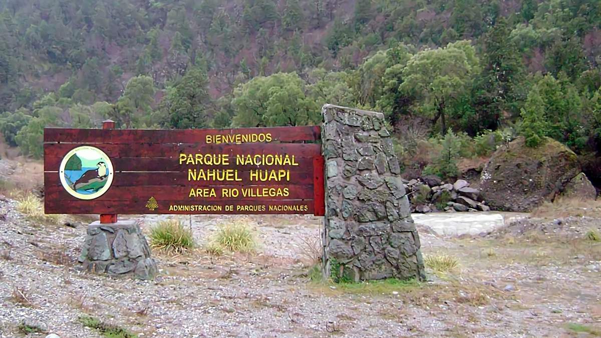 Ingreso al Parque Nacional Nahuel Huapi. Fuente: (Twitter)
