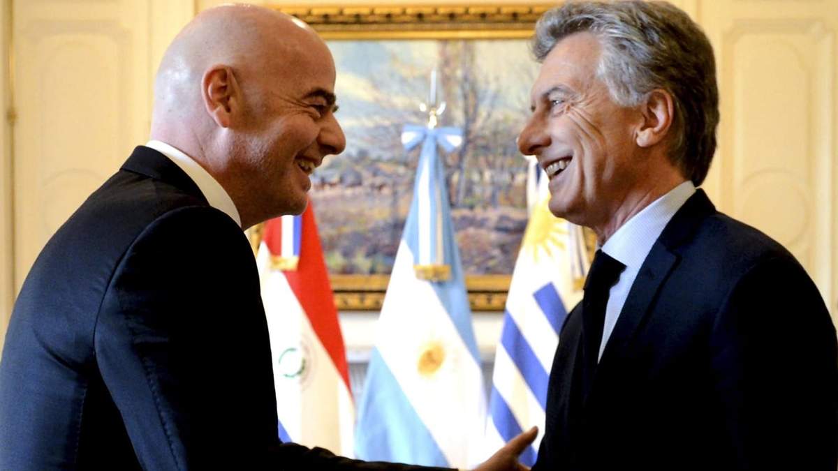Infantino y Macri. Fuente: (Twitter).