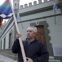 Comunidades Mapuches conmemoraron los 31 años de la incorporación de sus derechos frente a Casa de Gobierno