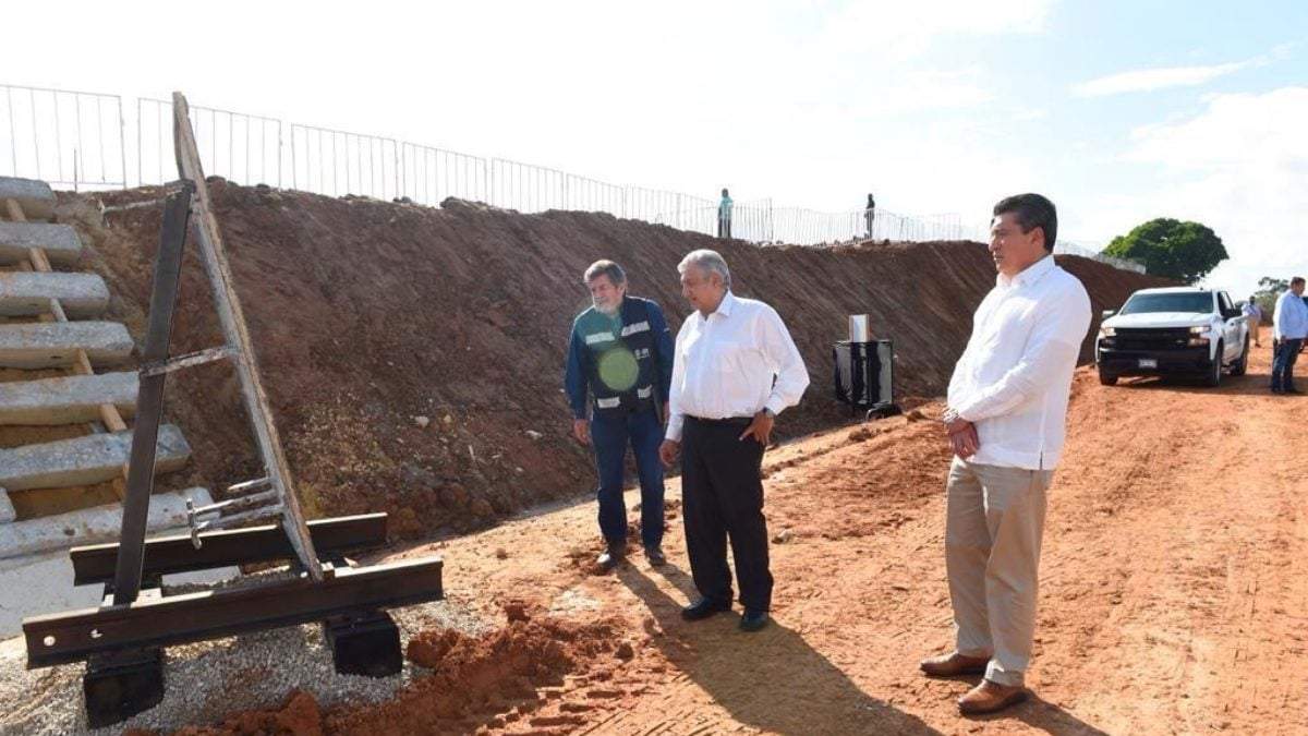 López Obrador supervisa trabajos del Tren Maya