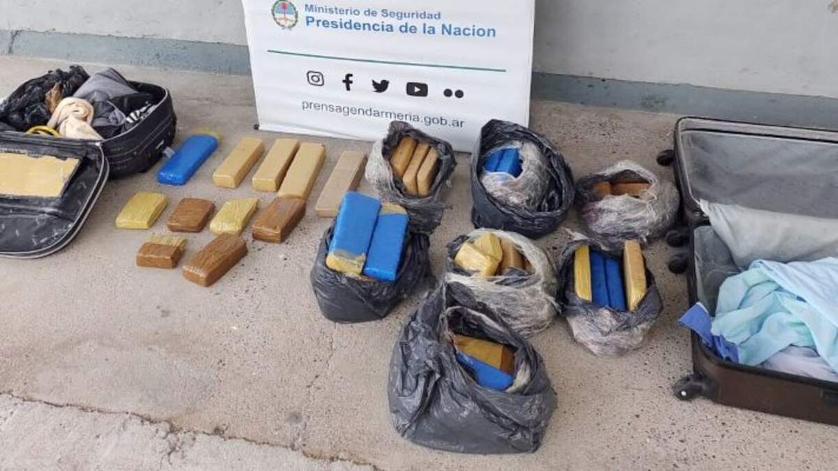 Decomisaron sustancias ilegales camino a Comodoro Rivadavia. Fuente: (Twitter)