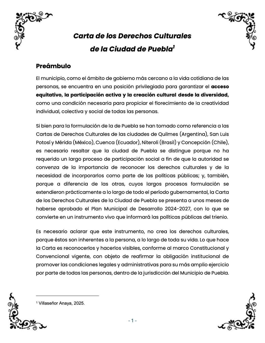 El documento histórico.