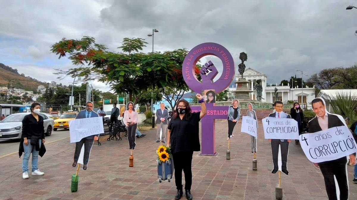 Protesta de Soledad Jarquín Édgar
