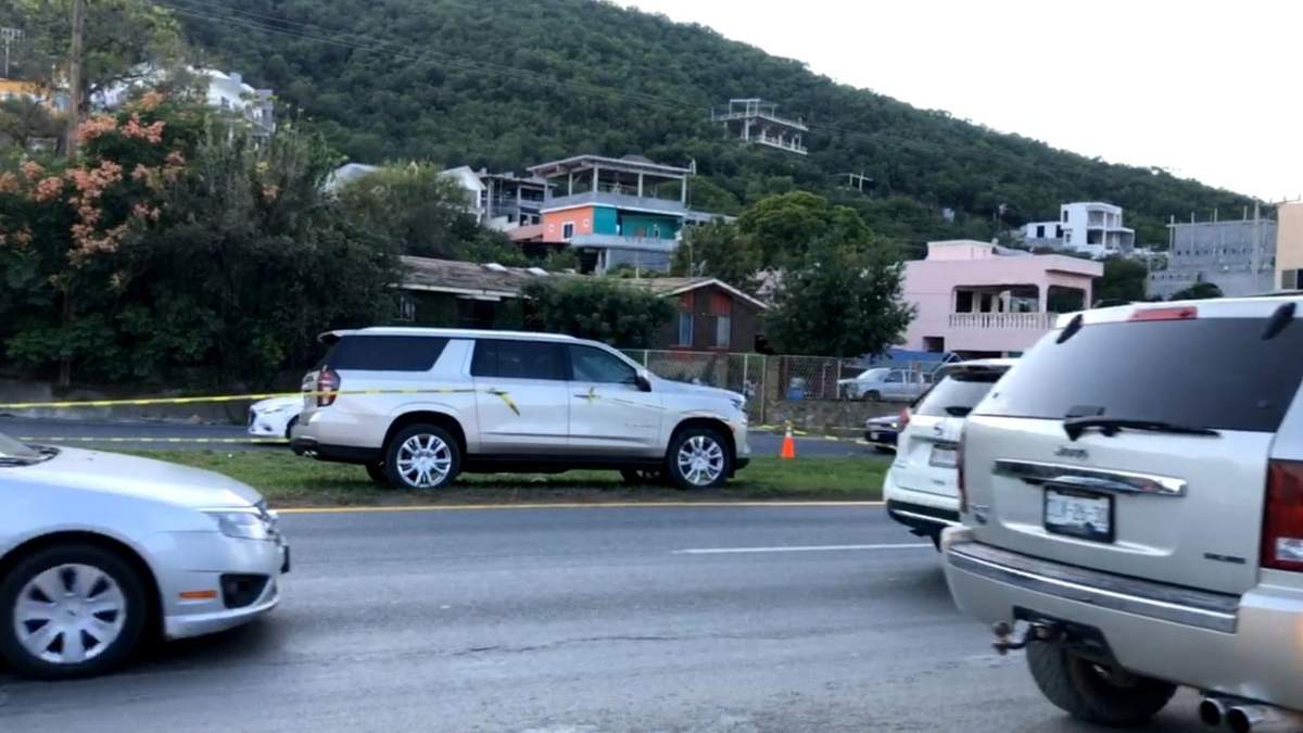 La camioneta baleada