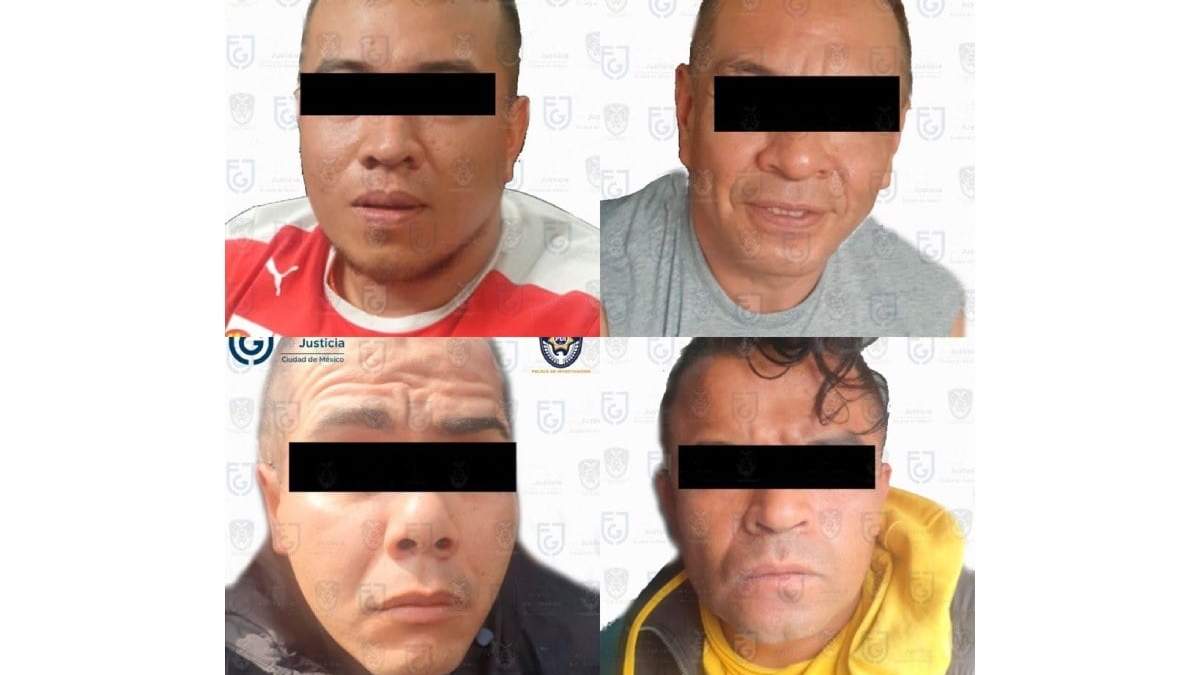 Los cuatro detenidos, presunto miembros de La Unión Tepito