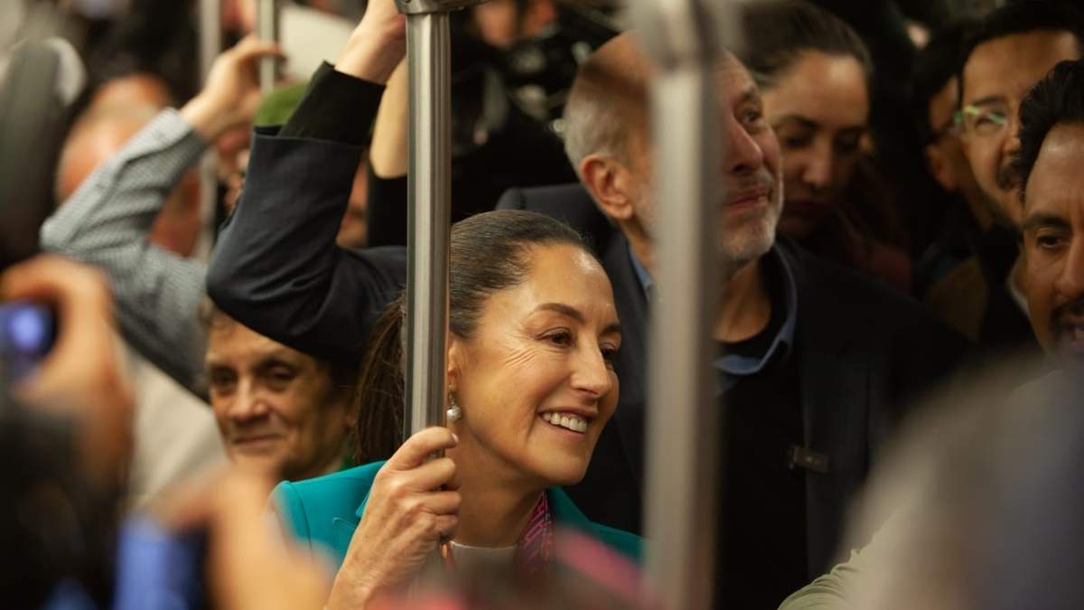 Claudia Sheinbaum en el Metro