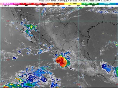 Chiapas, Oaxaca, Tabasco y Veracruz tendrán lluvias intensas y caída de granizo este jueves