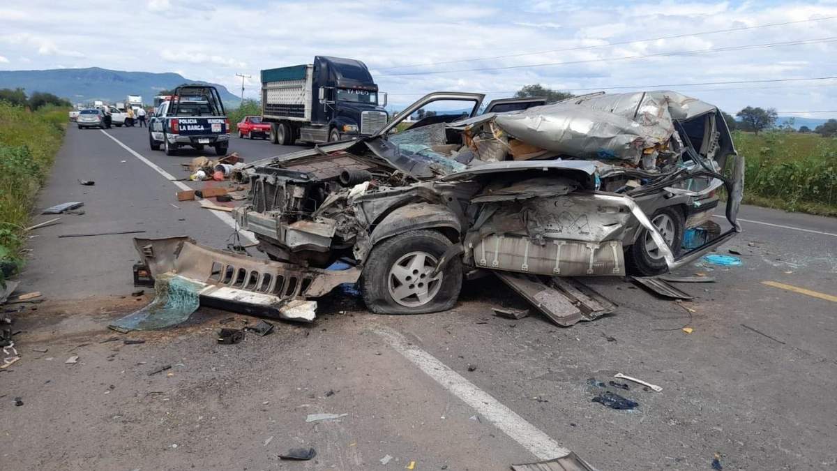 La camioneta accidentada