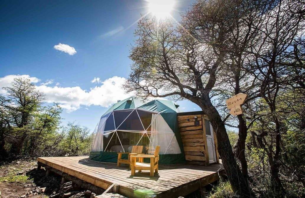 Glamping: carpas con comodidades cinco estrellas. Fuente: (Twitter)
