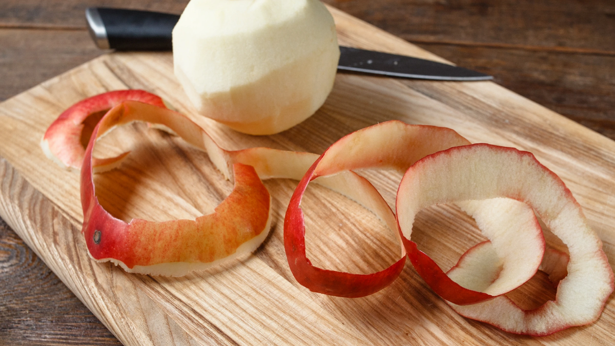 Cáscaras de manzana. Fuente: (Instagram)