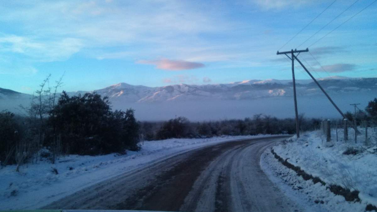 Hielo en las rutas. Fuente: (Instagram)