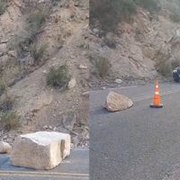 Piden circular con precaución en Cacheuta por derrumbes en la calzada
