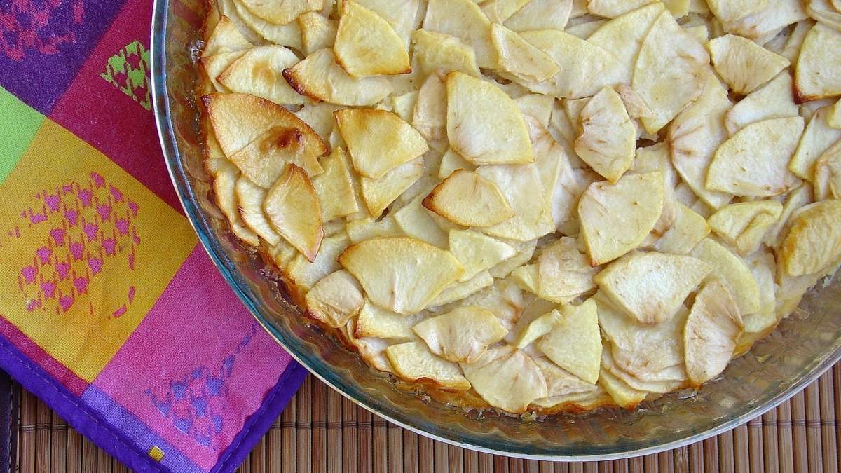 Tarta invisible de manzana. Fuente: (Instagram)