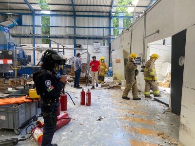 Explosión en la fábrica de cartuchos Industrias Tecnos deja seis heridos en Morelos