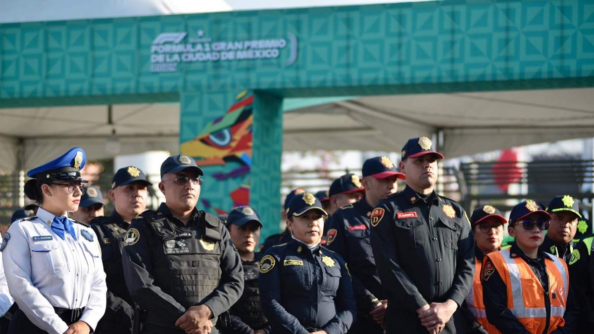 Participantes en el operativo de seguridad por la Fórmula 1