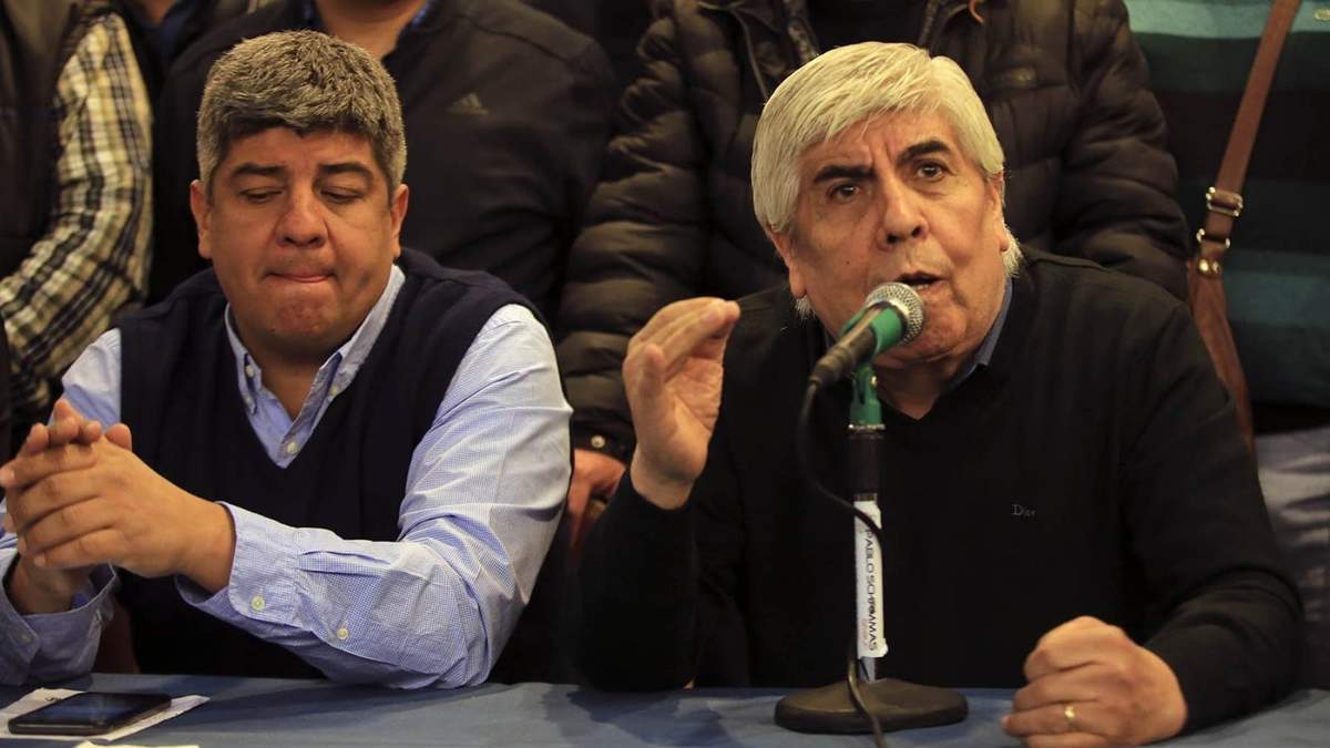 Pablo y su padre, Hugo Moyano (foto: Twitter).