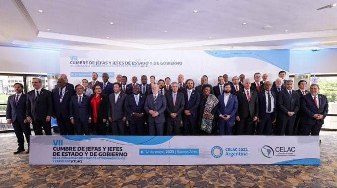 Jefes y jefas de Estado que asistieron a la cumbre de la Celac. 24 de enero de 2023