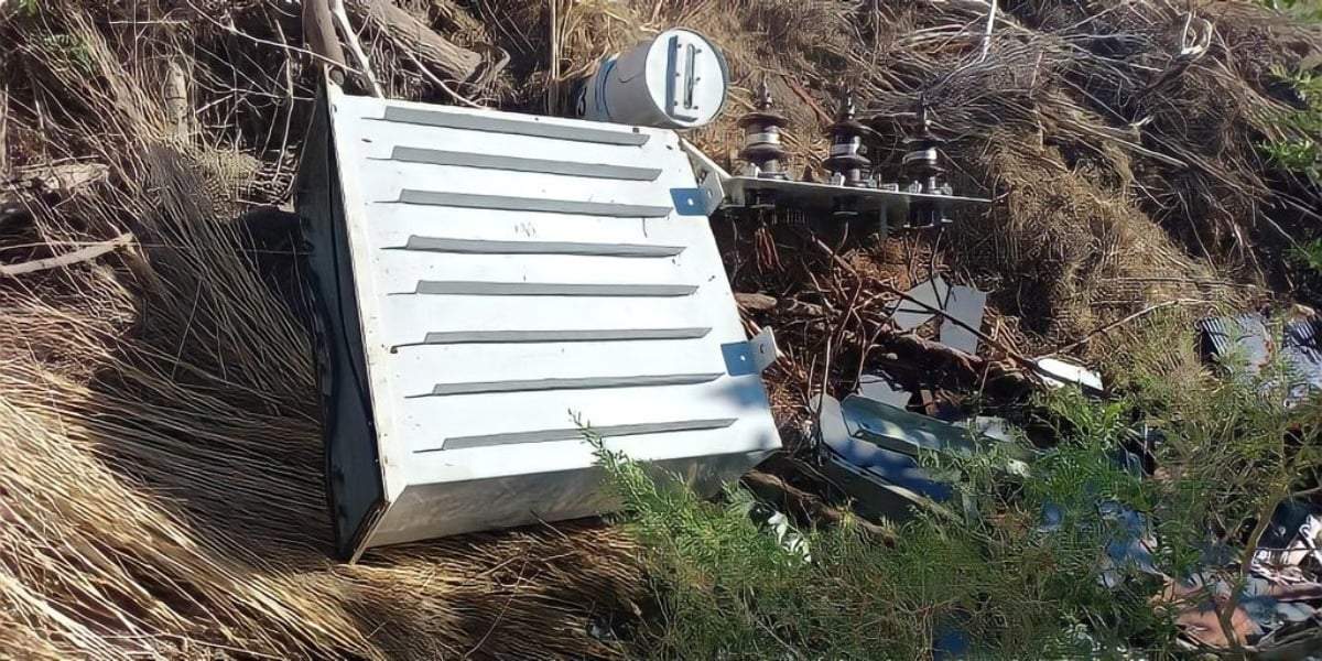 Las instalaciones de Edersa tras el robo. Fuente: (Twitter)