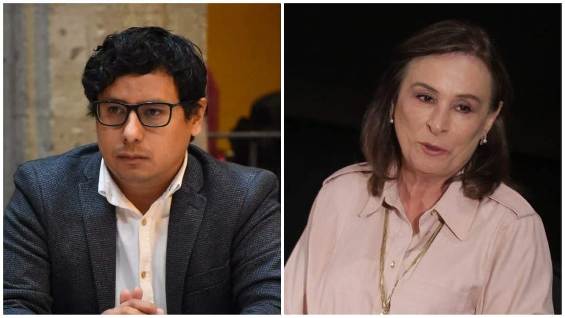 Juan Manuel Ramírez Velasco, representante de MC ante el INE, y Rocío Nahle, gobernadora de Veracruz