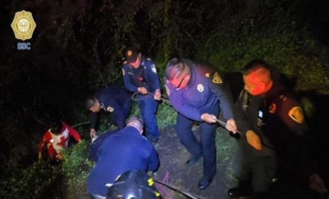 Rescatan a cuatro jóvenes que cayeron en barranco del Bosque de Chapultepec