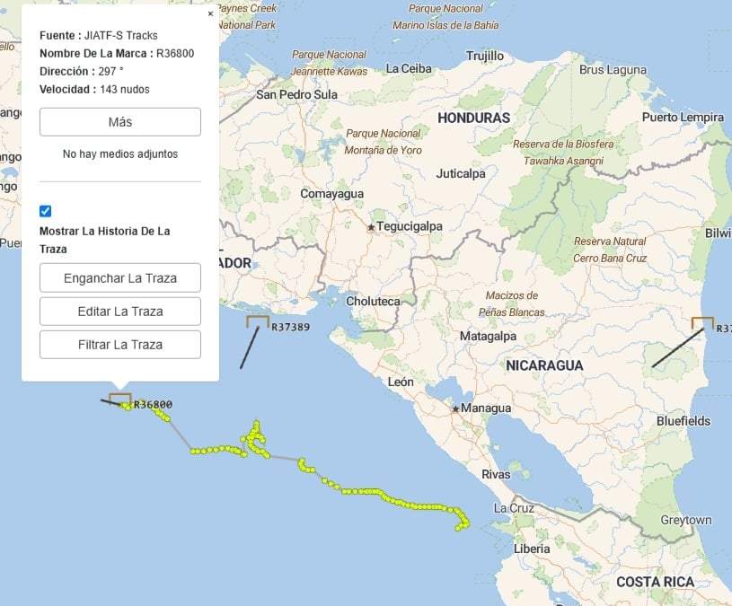 El mapa de la ruta que publicó el presidente salvadoreño