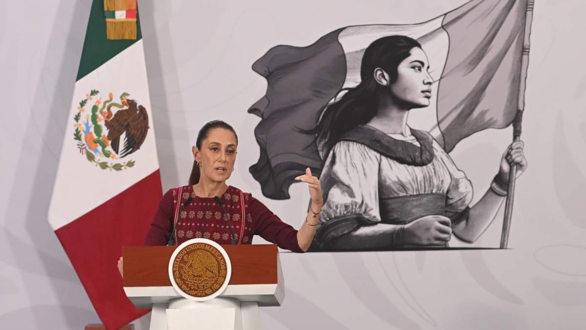 La presidenta Claudia Sheinbaum en la conferencia matutina de Palacio Nacional, el miércoles 29 de abril de 2026