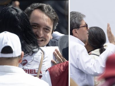 Adán Augusto, Monreal y “Andy” ya no estuvieron en primera fila en el mitin de Sheinbaum