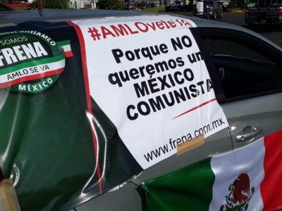 López Obrador criticó pancartas del FRENAAA por clasistas: “Dan pena ajena”