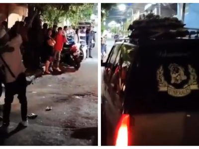 Disparos al aire y quema de llanta en funeral de las víctimas de la abuelita Carlota (Videos)