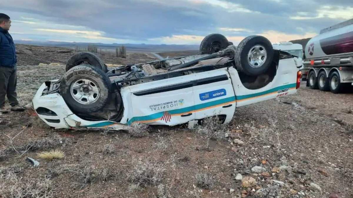 Así quedó la ambulancia luego. Fuente (Facebook).
