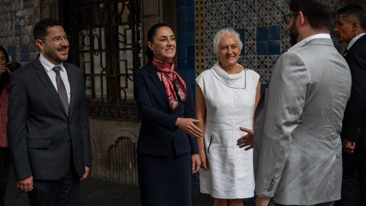 Claudia Sheinbaum recibió a Gabriel Boric en el Antiguo Palacio del Ayuntamiento