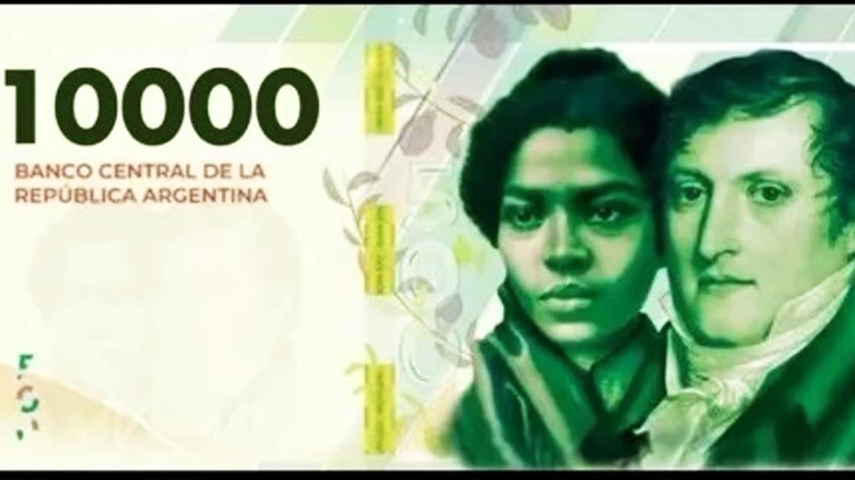 El billete de $10.000 está en proceso de producción. Fuente: (Twitter)