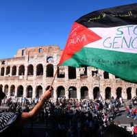 Protestan y marchan en Roma, Barcelona y Madrid contra la campaña militar de Israel en Gaza