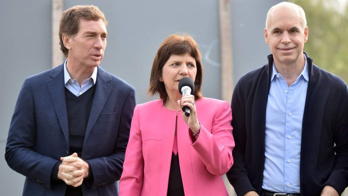 Santilli, Bullrich y Rodríguez Larreta. Fuente: (Twitter)