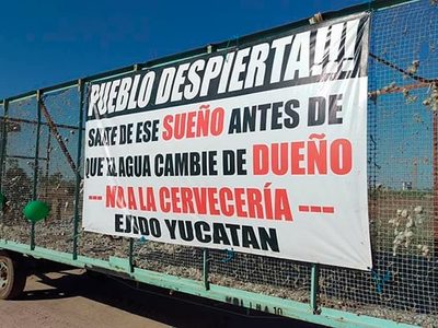 Inconformes con cervecera esperan a Peña en Mexicali