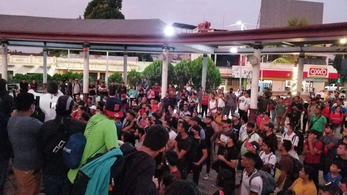 Los migrantes, antes de salir de Tapachula