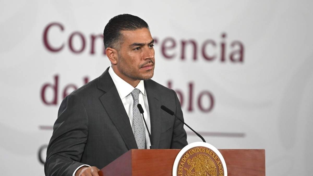Omar García Harfuch en la conferencia de prensa mañanera