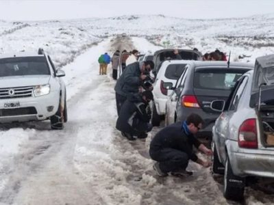 Multarán a los automovilistas que no porten y utilicen las cadenas para nieve en el Cerro Chapelco