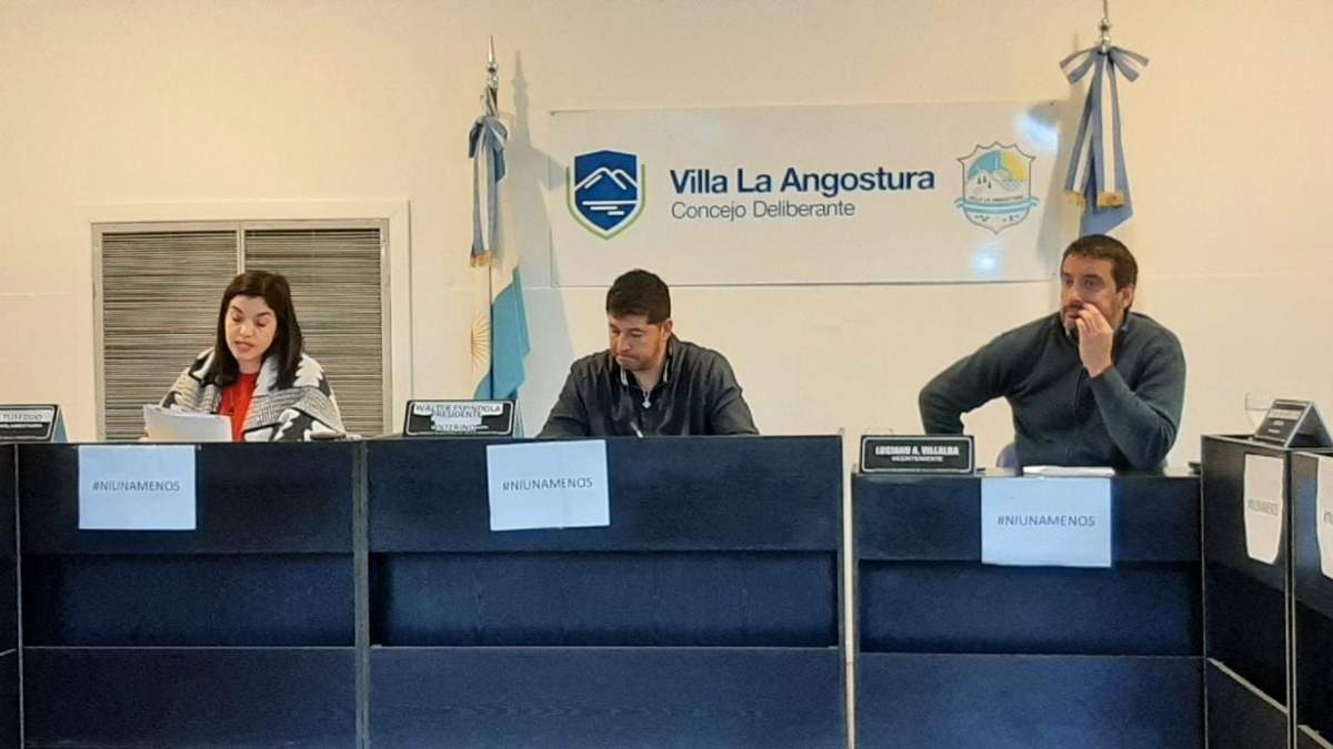 Autoridades del Concejo Deliberante de Villa La Angostura. Fuente: (Twitter)