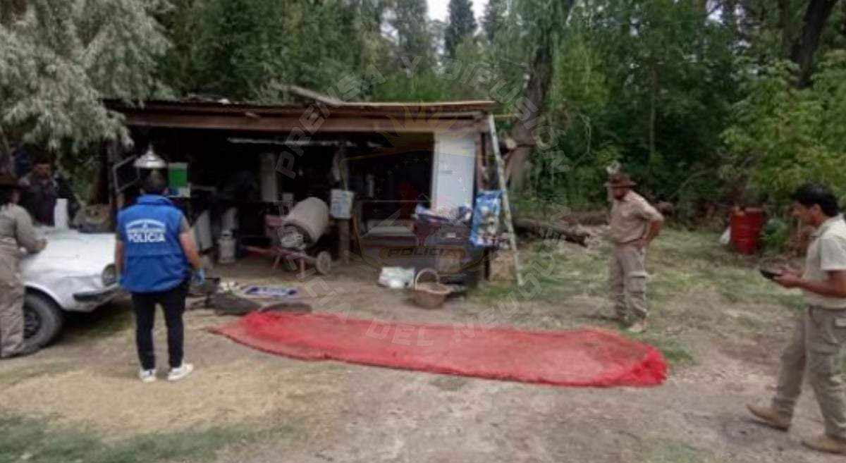 Allanamiento en la vivienda de Vista Alegre Norte. Fuente (Policía de Neuquén)