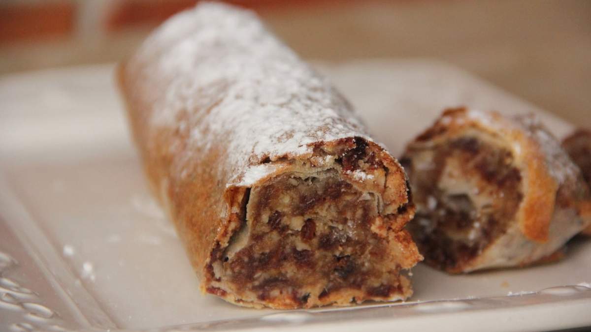 Strudel de peras. Fuente: (Instagram)
