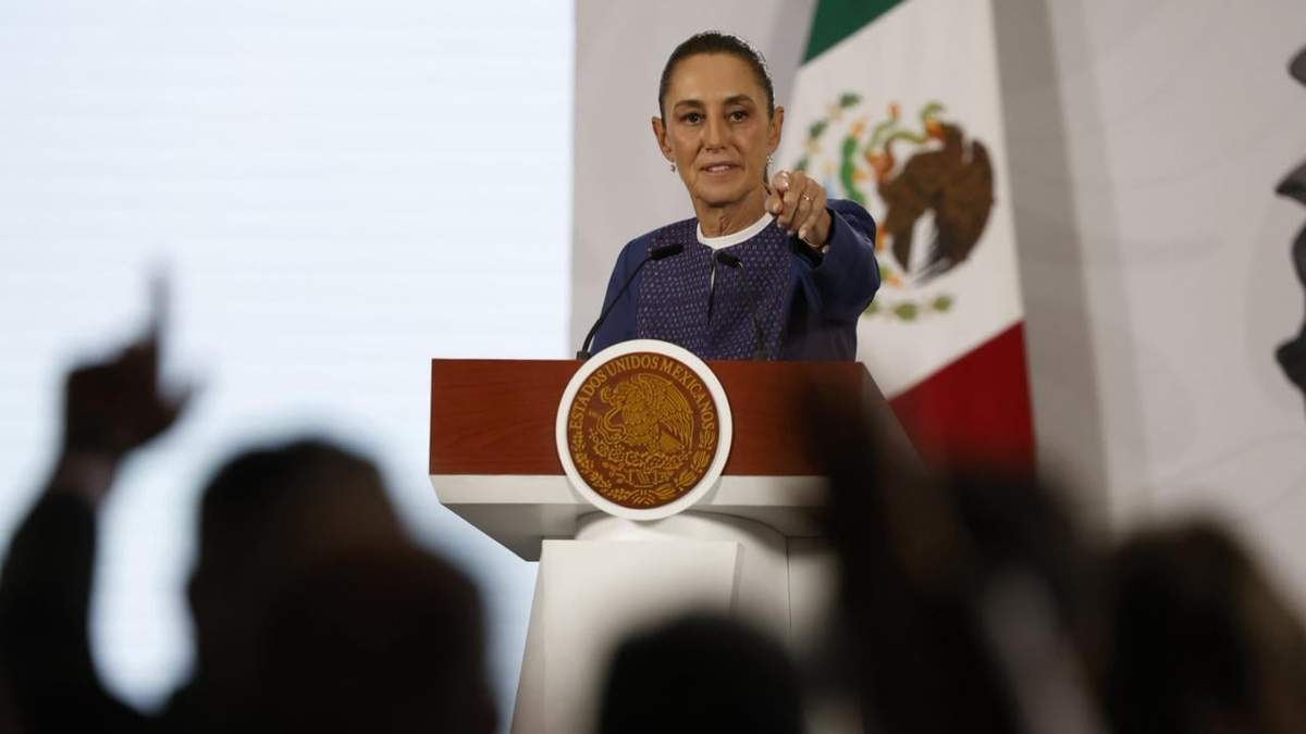 La presidenta Claudia Sheinbaum en la conferencia matutina de Palacio Nacional, el martes 24 de marzo de 2026