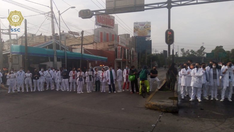 El bloqueo de esta mañana sobre la calzada Vallejo