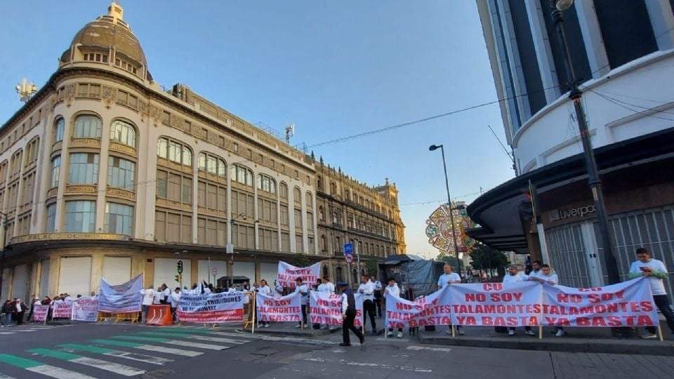 Protesta de madereros en el Centro Histórico