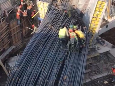 Colapsa estructura en obras del Cetram de Santa Martha; reportan seis heridos (Video)