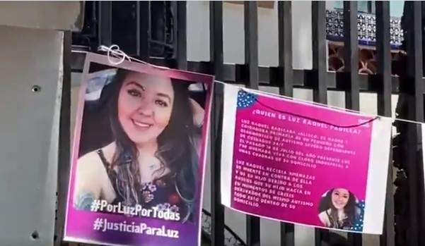 Protesta contra el feminicidio de Luz Raquel Padilla