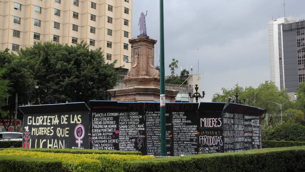 La renombrada Glorieta de las mujeres que luchan